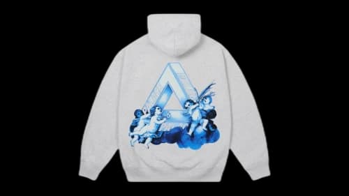 Palace Tri-Angelic Hood Grey Marl