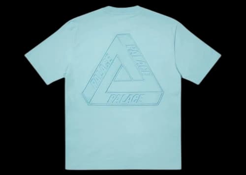 Palace Tri-Ferg Embossed T-shirt Light Blue