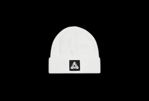 Palace Tri-Ferg Patch Beanie White (FW22)