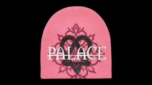 Palace Tri-Gram Nein Cuff Beanie Pink