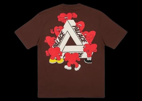 Palace Tri-Hearts T-shirt Nice Brown