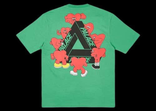 Palace Tri-Hearts T-shirt Pea Green