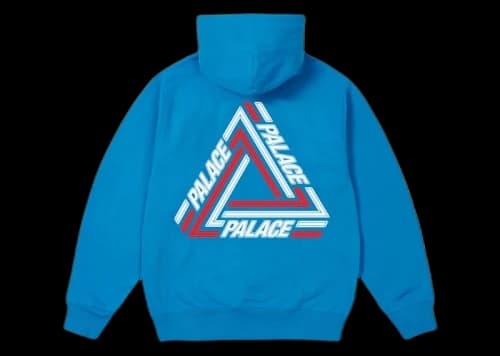 Palace Tri-Line Hood Aquatic Blue