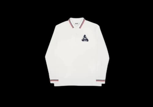 Palace Tri Polo Longsleeve White