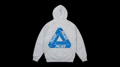 Palace Tri-Vortex Hoodie Grey Marl