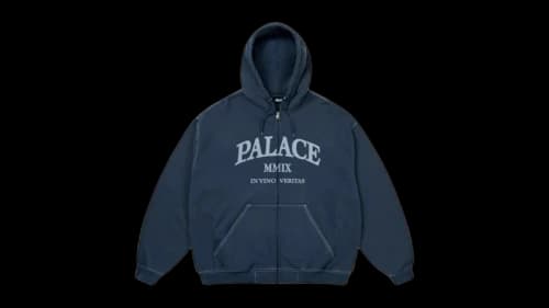 Palace Triple Stitch Veritas Zip Hood Navy