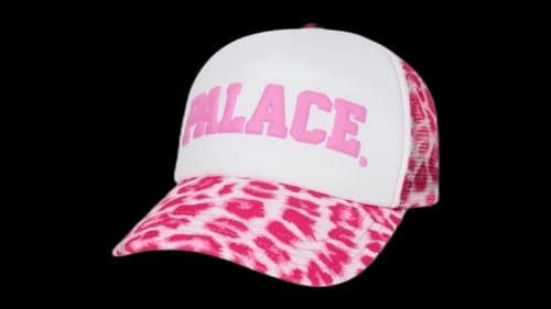 Palace Trucker Cap Leopard Pink