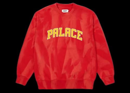 Palace Try-Dye Crew Red/White