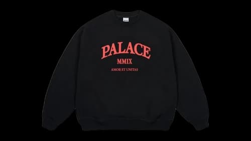 Palace Unitas Oversized Crew Black