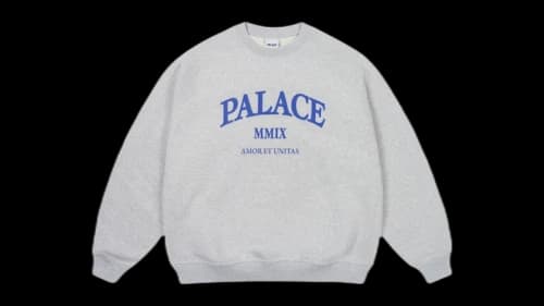 Palace Unitas Oversized Crew Grey Marl