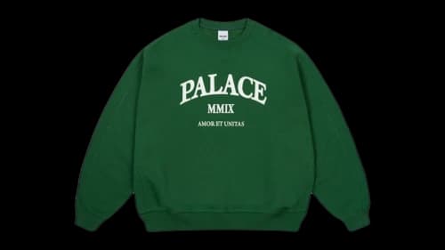Palace Unitas Oversized Crew Racey Green