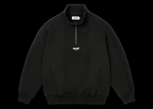 Palace Waffle On 1/4 Zip Black