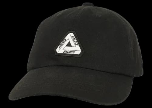 Palace Washed Twill Tri-Ferg 6-Panel Black