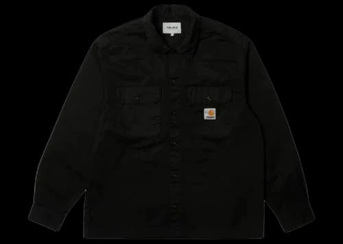 Palace x Carhartt WIP Longsleeve Master Shirt Washed Black