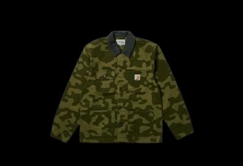 Palace x Carhartt WIP Michigan Coat Dollar Green Camo (FW23)