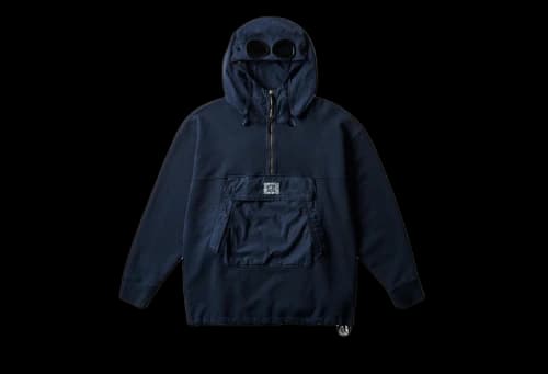 Palace x C.P. Company Fleece Old Google Hood 'Navy' (SS25)
