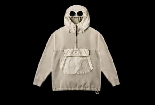 Palace x C.P. Company Fleece Old Google Hood 'Stone' (SS25)