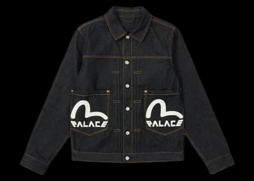 Palace x Evisu Classic Seagull Denim Jacket Indigo Raw