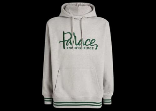 Palace x Harrods Embroidered Logo Hoodie Gray