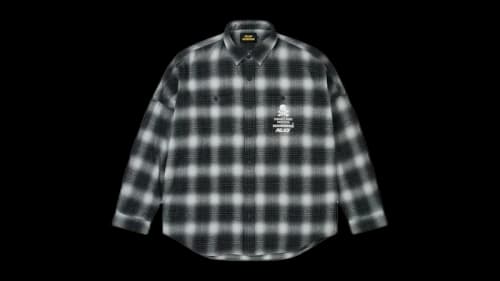 Palace x Neighborhood Shirt Grey Ombre Plaid
