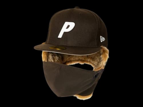 Palace x New Era Mask Dogear 59Fifty Fitted Cap Brown