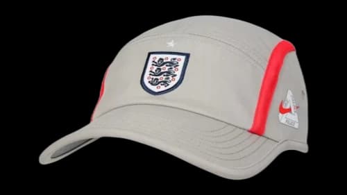 Palace x Nike England Unstructured Cap Pewter Grey/Cool Grey/Bright Crimson