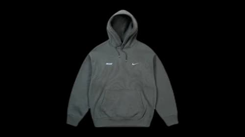 Palace x Nike Font Swoosh Hoodie Charcoal