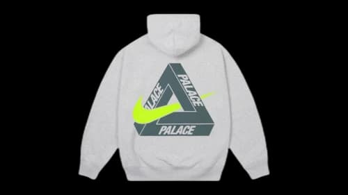 Palace x Nike Tri Swoosh Hood Grey Marl