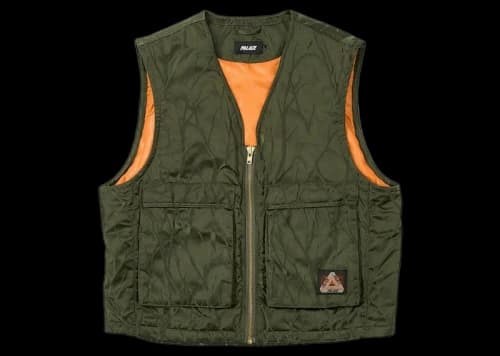 Palace x Porter Field Vest Olive/Jacquard
