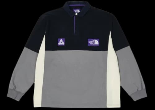 Palace x The North Face Purple Label High Bulky Rugby Shirt Navy