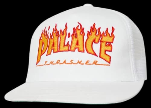 Palace x Thrasher Trucker White