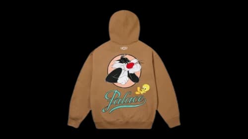 Palace x UGG Looney Tunes Hoodie Chestnut
