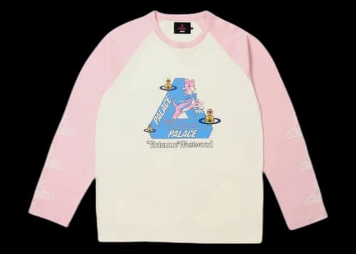Palace x Vivienne Westwood Raglan Longsleeve White/Pink