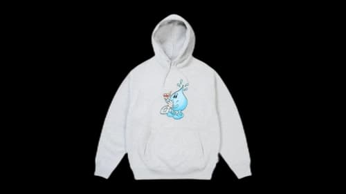 Palace x World Industries Hoodie Grey Marl