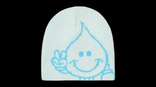Palace x World Industries Reverso Nein Cuff Beanie White/Blue
