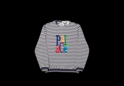 Palace Zig Zag Crew Black/White Stripes