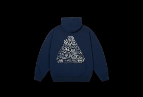 Palace Zodiac Tri-Ferg Hood 'Navy' (SS25)