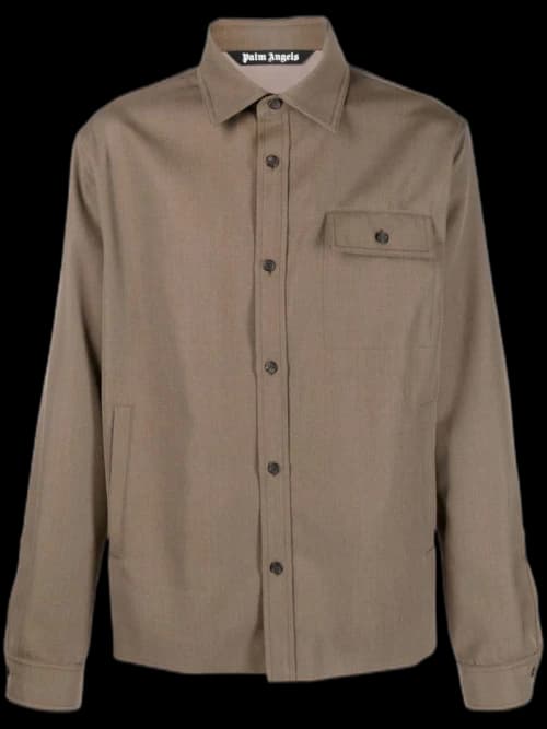 Palm Angels Suit Track Overshirt Military Off-White