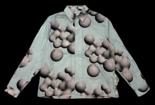 Perks And Mini Float Button Up Shirt Powder Blue/Grey
