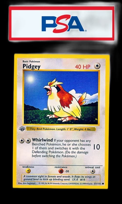Pidgey 1999 Pokemon TCG Base Set 1st Edition #57/102 (PSA or BGS Graded)