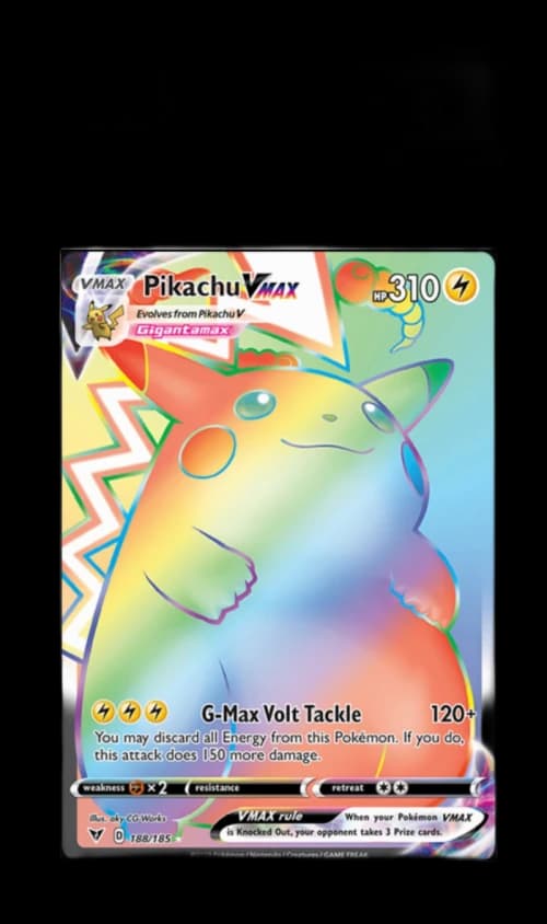 Pikachu VMAX-Full Art Secret Rare 2020 Pokemon TCG Sword & Shield Vivid Voltage #188/185 (PSA or BGS Graded)