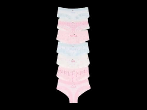 PINK x LoveShackFancy 7-Pack Cheeky Panties Love Notes Pack