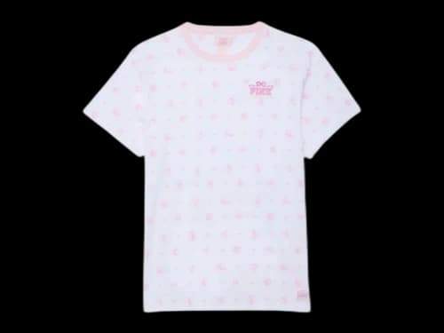 PINK x LoveShackFancy Campus Cotton Tee Rose Dot White