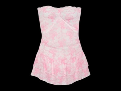 PINK x LoveShackFancy Strapless Lace Mini Dress Charlamagne Harbor
