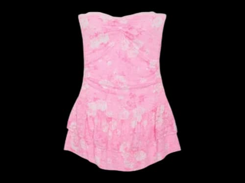 PINK x LoveShackFancy Strapless Lace Mini Dress Everblooming Pink