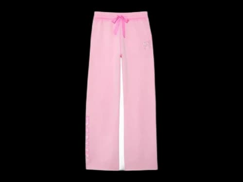 PINK x LoveShackFancy Wide-Leg Sweatpants Pink Lollipop