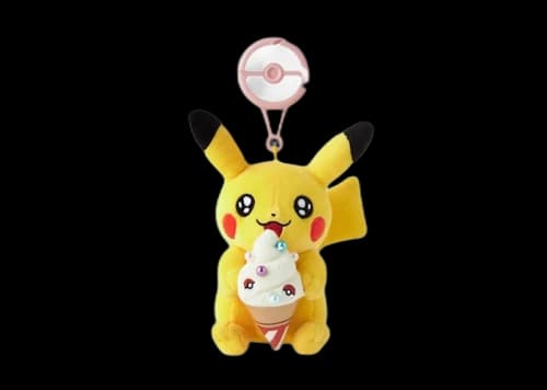 Pokemon Center Pikachu Oiri Soft Ice Cream Kagawa Keychain Plush
