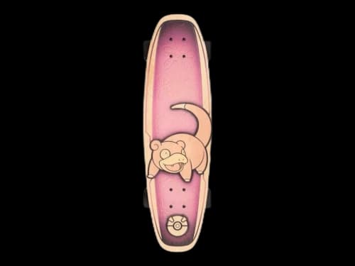 Pokemon Center x Bear Walker Slowpoke Skateboard
