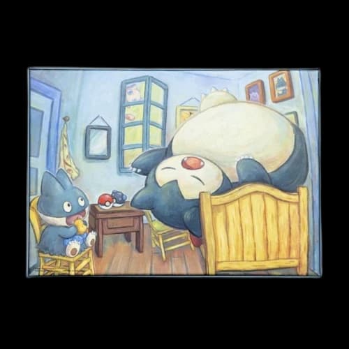 Pokemon Center x Van Gogh Museum: Munchlax & Snorlax Inspired by The Bedroom Puzzle