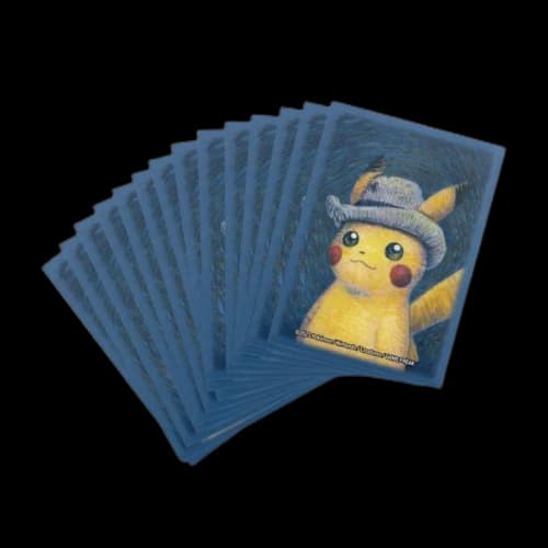 Pokemon Center x Van Gogh Museum: Pikachu Inspired by Self-Portrait with Grey Felt Hat 65 Card Sleeves